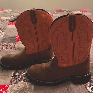 Size 10 Justin round toe cowgirl boots